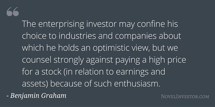 Graham on paying a high price for enthusiasm.