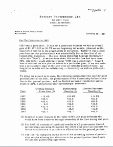 Buffett Partnership Letters image